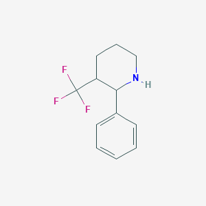 molecular formula C12H14F3N B15089587 2-Phenyl-3-(trifluoromethyl)piperidine 