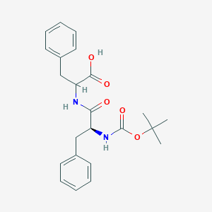 molecular formula C23H28N2O5 B15089623 DL-Phenylalanine, N-[N-[(1,1-dimethylethoxy)carbonyl]-L-phenylalanyl]- CAS No. 112121-76-3