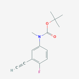 molecular formula C14H16FNO2 B15089632 (3-Ethynyl-4-fluoro-phenyl)-methyl-carbamic acid tert-butyl ester 