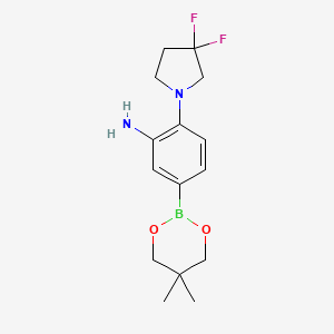 2-(3,3-Difluoropyrrolidin-1-yl)-5-(5,5-dimethyl-[1,3,2]dioxaborinan-2-yl)-phenylamine