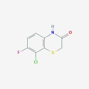 molecular formula C8H5ClFNOS B15089657 2H-1,4-Benzothiazin-3(4H)-one, 8-chloro-7-fluoro- CAS No. 101337-95-5