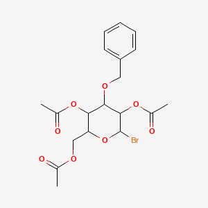 molecular formula C19H23BrO8 B15089671 (3,5-Diacetyloxy-6-bromo-4-phenylmethoxyoxan-2-yl)methyl acetate 