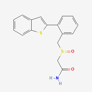 molecular formula C17H15NO2S2 B15089687 2-(2-(Benzo[b]thiophen-2-yl)benzylsulfinyl)acetamide 