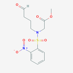 molecular formula C13H16N2O7S B15089719 [(2-Nitro-benzenesulfonyl)-(4-oxo-butyl)-amino]-acetic acid methyl ester 