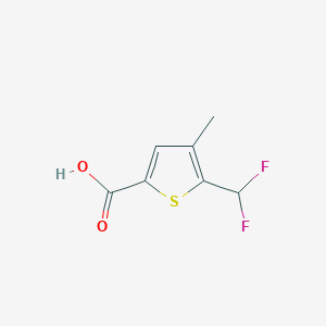 molecular formula C7H6F2O2S B15089760 5-(Difluoromethyl)-4-methylthiophene-2-carboxylic acid 