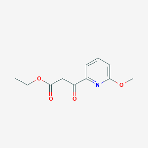 molecular formula C11H13NO4 B15089764 Ethyl 3-(6-methoxypyridin-2-yl)-3-oxopropanoate 