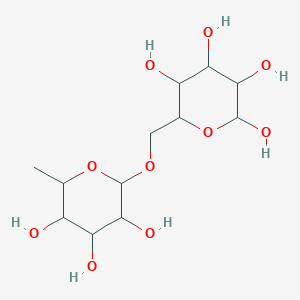 molecular formula C12H22O10 B15089799 6-[(3,4,5-Trihydroxy-6-methyloxan-2-yl)oxymethyl]oxane-2,3,4,5-tetrol 