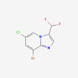 molecular formula C8H4BrClF2N2 B15089801 8-Bromo-6-chloro-3-(difluoromethyl)imidazo[1,2-A]pyridine 