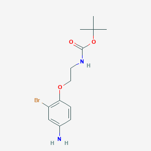 molecular formula C13H19BrN2O3 B15089814 [2-(4-Amino-2-bromo-phenoxy)-ethyl]-carbamic acid tert-butyl ester 