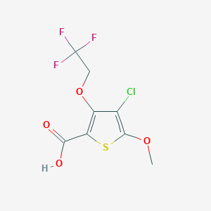 4-Chloro-5-methoxy-3-(2,2,2-trifluoroethoxy)thiophene-2-carboxylic acid