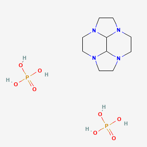 molecular formula C10H24N4O8P2 B15089840 2a,4a,6a,8a-Tetraazacyclopent[fg]acenaphthylene, decahydro-Phosphoric acid 