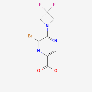 6-Bromo-5-(3,3-difluoro-azetidin-1-yl)-pyrazine-2-carboxylic acid methyl ester