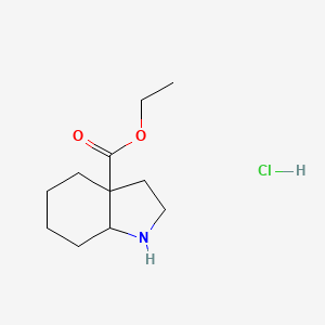 molecular formula C11H20ClNO2 B15089873 ethyl octahydro-1H-indole-3a-carboxylate hydrochloride 