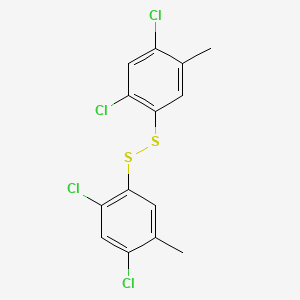 molecular formula C14H10Cl4S2 B15089879 Disulfide, bis(2,4-dichloro-5-methylphenyl) CAS No. 88519-69-1