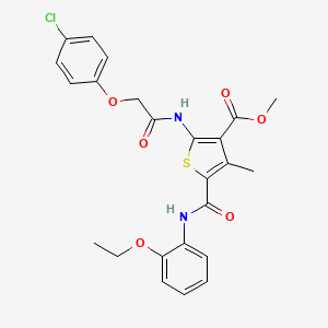 Methyl 2-(2-(4-chlorophenoxy)acetamido)-5-((2-ethoxyphenyl)carbamoyl)-4-methylthiophene-3-carboxylate