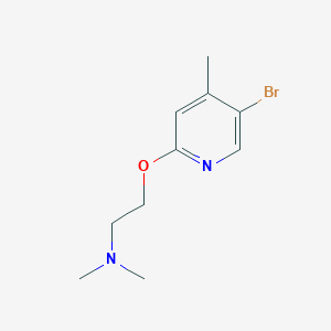 molecular formula C10H15BrN2O B15089890 {2-[(5-Bromo-4-methylpyridin-2-yl)oxy]ethyl}dimethylamine 