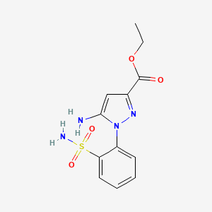 Ethyl 5-amino-1-(2-sulfamoylphenyl)pyrazole-3-carboxylate