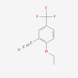 molecular formula C11H9F3O B15089896 1-Ethoxy-2-ethynyl-4-trifluoromethyl-benzene 