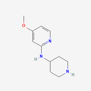 molecular formula C11H17N3O B15089903 4-Methoxy-N-(piperidin-4-yl)pyridin-2-amine 