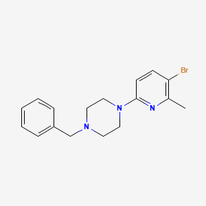 1-Benzyl-4-(5-bromo-6-methylpyridin-2-yl)piperazine