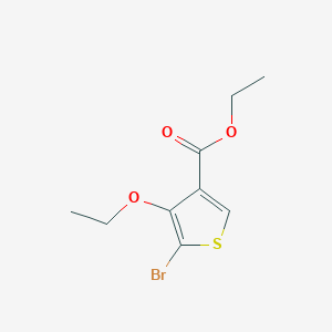 molecular formula C9H11BrO3S B15089915 Ethyl 5-bromo-4-ethoxythiophene-3-carboxylate 