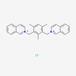 molecular formula C29H28ClN2+ B15089932 Isoquinolinium, 2,2'-[(2,4,6-trimethyl-1,3-phenylene)bis(methylene)]bis-, dichloride CAS No. 648409-15-8