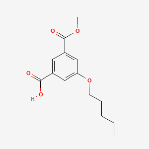 molecular formula C14H16O5 B15089953 1,3-Benzenedicarboxylic acid, 5-(4-penten-1yloxy)-,1-methyl ester 