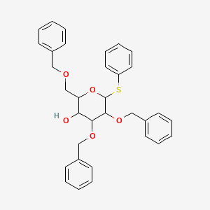 molecular formula C33H34O5S B15089987 Phenyl 2,3,6-tri-O-benzyl-b-D-thioglucopyranoside 