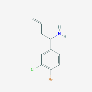 molecular formula C10H11BrClN B15090052 1-(4-Bromo-3-chlorophenyl)but-3-en-1-amine 