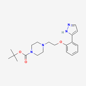 1-Piperazinecarboxylic acid, 4-[2-[2-(1H-pyrazol-3-yl)phenoxy]ethyl]-, 1,1-dimethylethyl ester