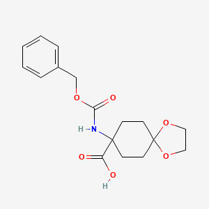 molecular formula C17H21NO6 B15090067 Cbz-8-Amino-1,4-dioxaspiro[4.5]decane-8-carboxylic acid 