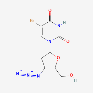 molecular formula C9H10BrN5O4 B15090069 1-[4-Azido-5-(hydroxymethyl)oxolan-2-yl]-5-bromopyrimidine-2,4-dione 