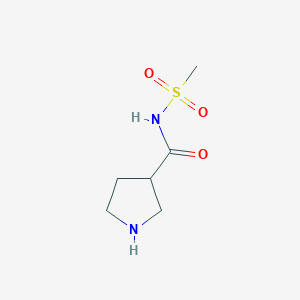 molecular formula C6H12N2O3S B15090108 N-Methanesulfonylpyrrolidine-3-carboxamide 