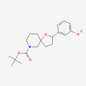 molecular formula C19H27NO4 B15090128 2-(3-Hydroxy-phenyl)-1-oxa-7-aza-spiro[4.5]decane-7-carboxylic acid tert-butyl ester 