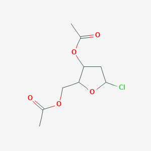 molecular formula C9H13ClO5 B15090142 1-Chloro-2-deoxy-3,5-di-O-acetyl-a-D-ribofuranose 