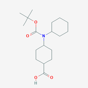 molecular formula C18H31NO4 B15090161 (1r,4r)-4-((Tert-butoxycarbonyl)(cyclohexyl)amino)cyclohexanecarboxylic acid 