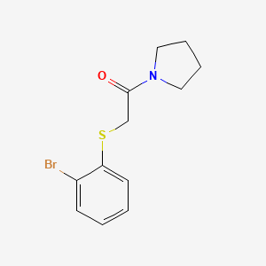 molecular formula C12H14BrNOS B15090175 2-((2-Bromophenyl)thio)-1-(pyrrolidin-1-yl)ethanone 