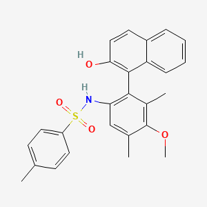 molecular formula C26H25NO4S B15090192 1-(6-(p-Tolylsulfonamido)-3-methoxy-2,4-dimethylphenyl)naphthalen-2-ol 