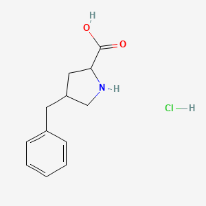 molecular formula C12H16ClNO2 B15090197 (2S,4S)-4-benzylpyrrolidine-2-carboxylic Acid Hydrochloride 