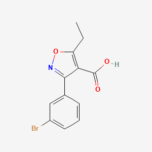 molecular formula C12H10BrNO3 B15090247 3-(3-Bromophenyl)-5-ethylisoxazole-4-carboxylic acid 