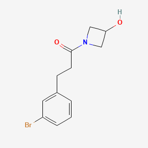 molecular formula C12H14BrNO2 B15090251 3-(3-Bromophenyl)-1-(3-hydroxyazetidin-1-yl)propan-1-one 