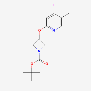 molecular formula C14H19IN2O3 B15090274 tert-Butyl 3-((4-iodo-5-methylpyridin-2-yl)oxy)azetidine-1-carboxylate 