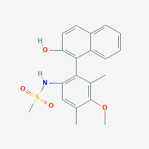 molecular formula C20H21NO4S B15090290 1-(6-(Methylsulfonamido)-3-methoxy-2,4-dimethylphenyl)naphthalen-2-ol 