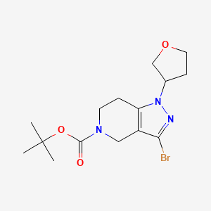 tert-Butyl 3-bromo-1-(tetrahydrofuran-3-yl)-6,7-dihydro-1H-pyrazolo[4,3-c]-pyridine-5(4H)-carboxylate