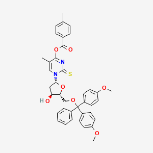 molecular formula C39H38N2O7S B15090306 5'-O-(Dimethoxytrityl)-n3/o4-(toluoyl)-2-thiothymidine CAS No. 156783-13-0