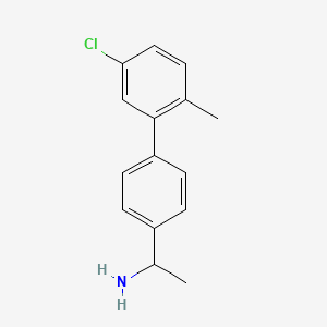 1-[4-(5-Chloro-2-methylphenyl)phenyl]ethan-1-amine