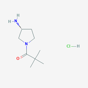 molecular formula C9H19ClN2O B15090327 (3S)-3-Amino-1-[(tert-butyl)carbonyl]pyrrolidine hydrochloride CAS No. 1332765-69-1