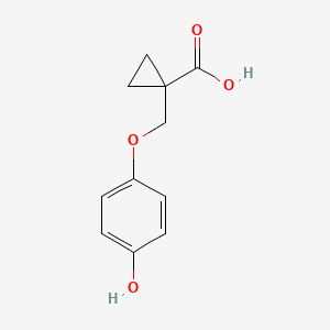 1-((4-Hydroxyphenoxy)methyl)cyclopropanecarboxylic acid