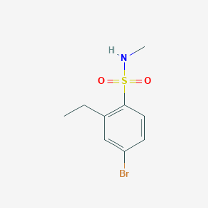 molecular formula C9H12BrNO2S B15090363 4-bromo-2-ethyl-N-methylbenzene-1-sulfonamide 