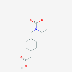 molecular formula C16H29NO4 B15090365 Trans-2-(-4-(n-boc-(ethylamino)methyl)cyclohexyl)acetic acid 